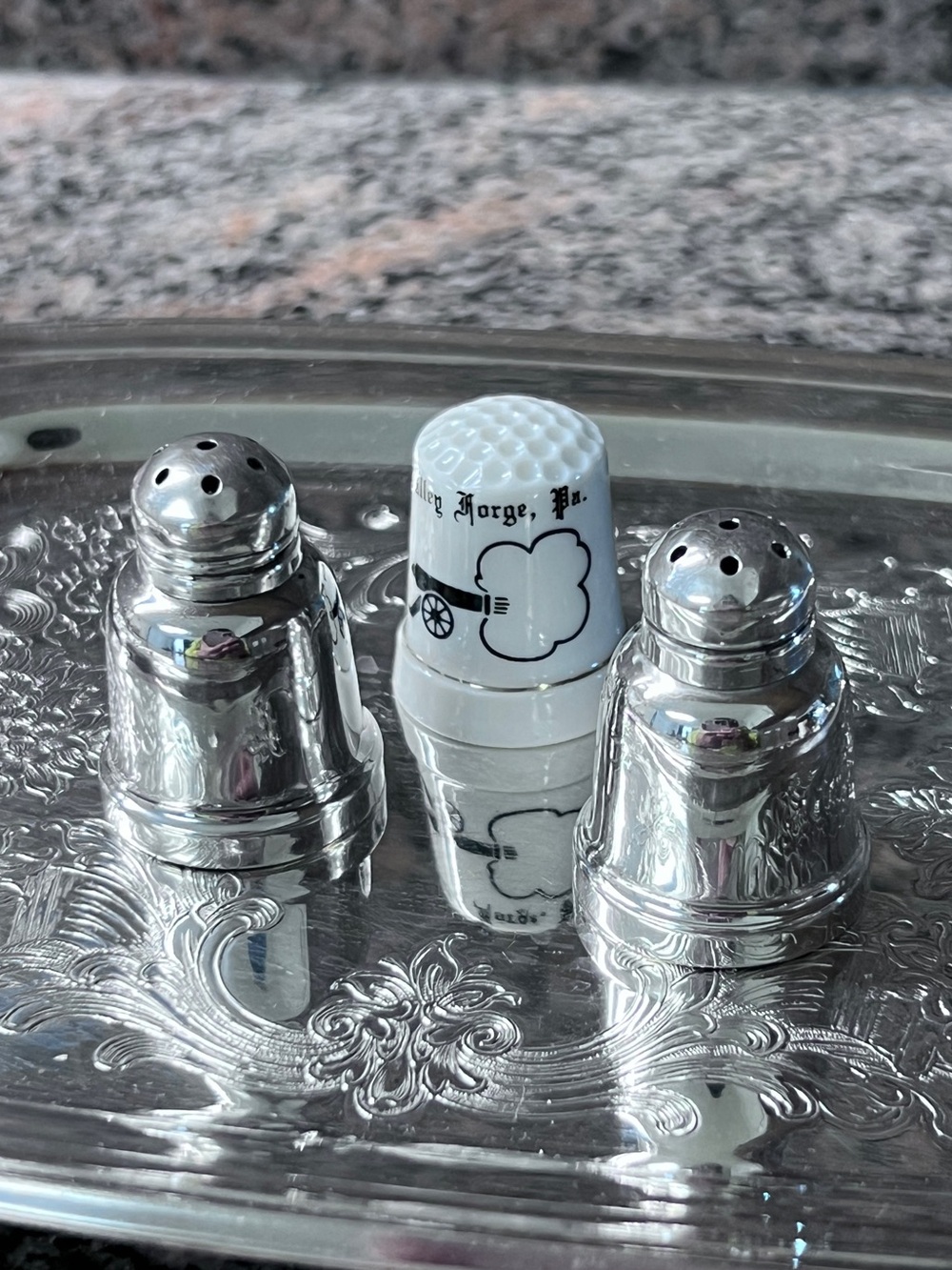 Vintage (1940-50) H & H Bros Scottish Sterling Silver Salt & Pepper Shakers Set
